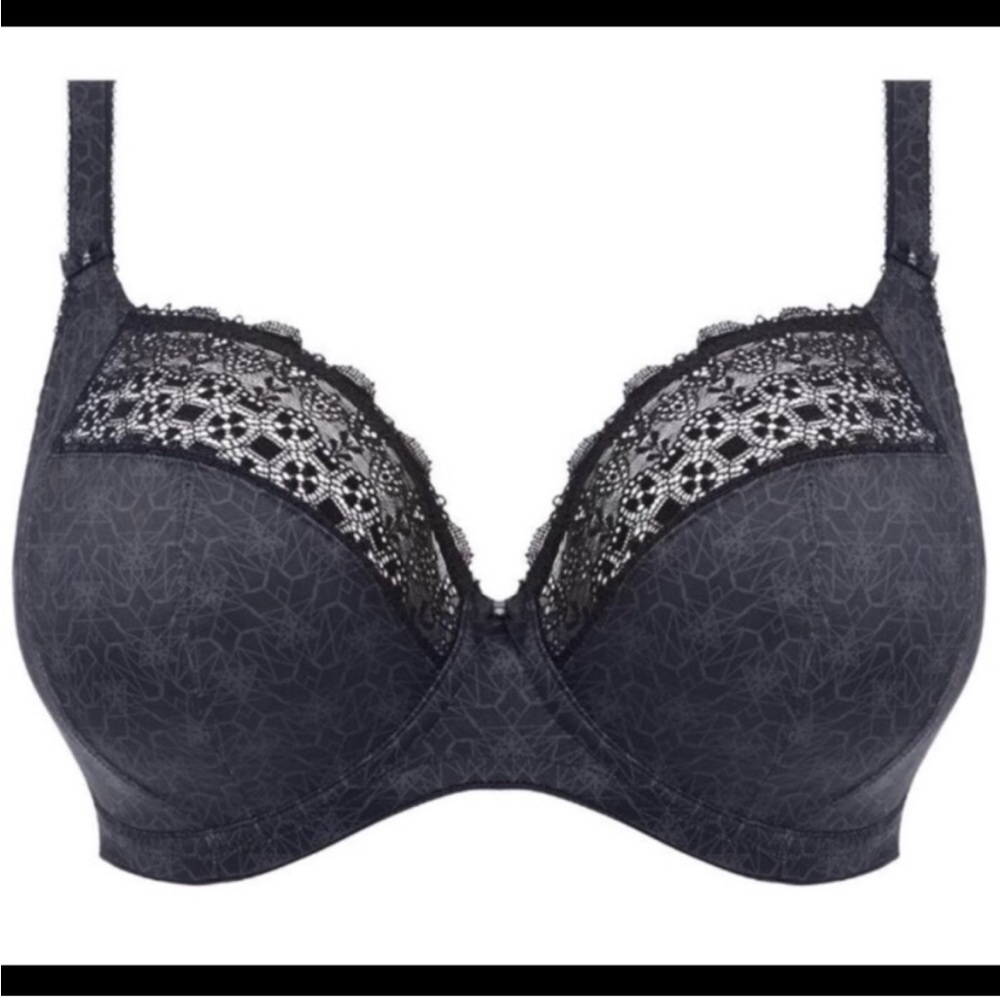 Elomi Kim Black Underwire Plunge Bra 38HH …